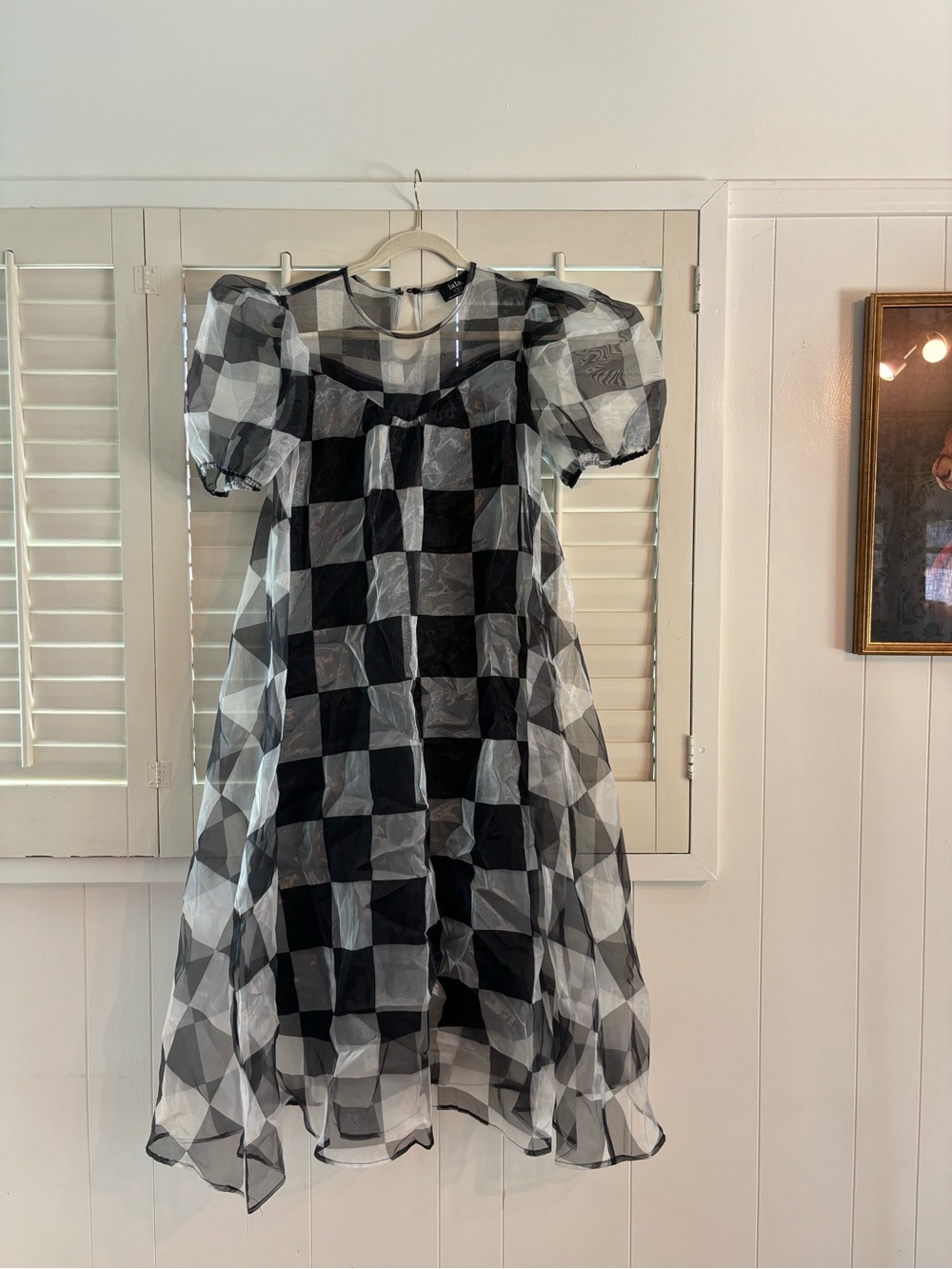 Dressed in Lala Organza Dress in Checkerboard - Picture 4 of 4